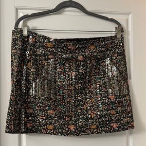 Free People Sequin Mini Skirt